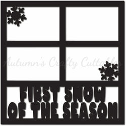 First Snow of the Season - Scrapbook Page Overlay - Digital Cut File - SVG - INSTANT DOWNLOAD