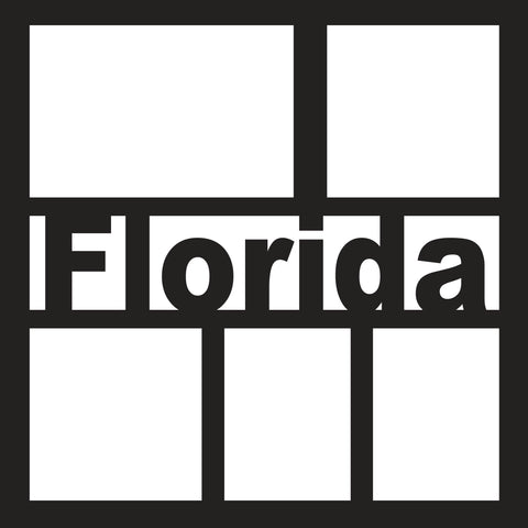 Florida - 5 Frames - Scrapbook Page Overlay - Digital Cut File - SVG - INSTANT DOWNLOAD