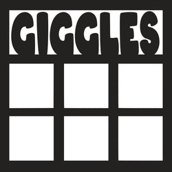 Giggles - 6 Frames - Scrapbook Page Overlay - Digital Cut File - SVG - INSTANT DOWNLOAD