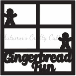 Gingerbread Fun - Scrapbook Page Overlay - Digital Cut File - SVG - INSTANT DOWNLOAD