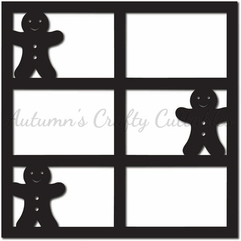 Gingerbread - Scrapbook Page Overlay - Digital Cut File - SVG - INSTAN ...