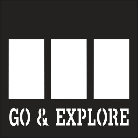 Go & Explore - 3 Frames - Scrapbook Page Overlay - Digital Cut File - SVG - INSTANT DOWNLOAD