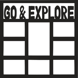 Go & Explore - 8 Frames - Scrapbook Page Overlay - Digital Cut File - SVG - INSTANT DOWNLOAD