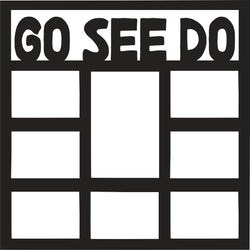Go See Do - 8 Frames - Scrapbook Page Overlay - Digital Cut File - SVG - INSTANT DOWNLOAD