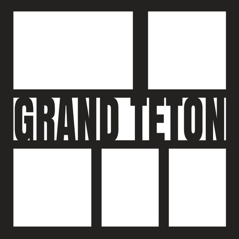 Grand Teton - 5 Frames - Scrapbook Page Overlay - Digital Cut File - SVG - INSTANT DOWNLOAD
