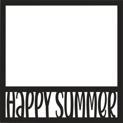 Happy Summer - Scrapbook Page Overlay - Digital Cut File - SVG - INSTANT DOWNLOAD