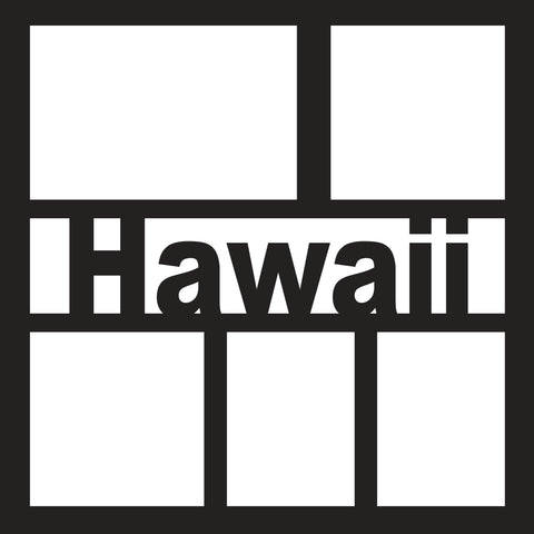 Hawaii - 5 Frames - Scrapbook Page Overlay - Digital Cut File - SVG - INSTANT DOWNLOAD