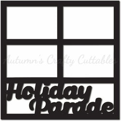Holiday Parade - Scrapbook Page Overlay - Digital Cut File - SVG - INSTANT DOWNLOAD