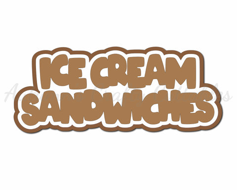 Ice Cream Sandwiches - Digital Cut File - SVG - INSTANT DOWNLOAD