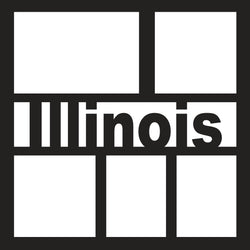Illinois - 5 Frames - Scrapbook Page Overlay - Digital Cut File - SVG - INSTANT DOWNLOAD