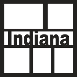 Indiana - 5 Frames - Scrapbook Page Overlay - Digital Cut File - SVG - INSTANT DOWNLOAD