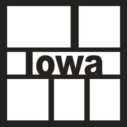Iowa - 5 Frames - Scrapbook Page Overlay - Digital Cut File - SVG - INSTANT DOWNLOAD