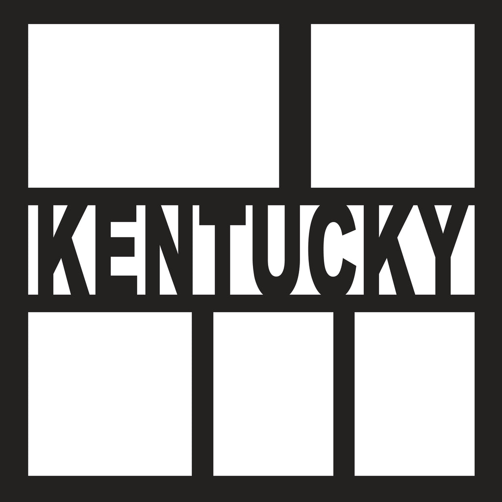 Kentucky 5 Frames Scrapbook Page Overlay Digital Cut File SVG