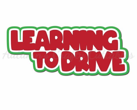 Learning to Drive - Digital Cut File - SVG - INSTANT DOWNLOAD