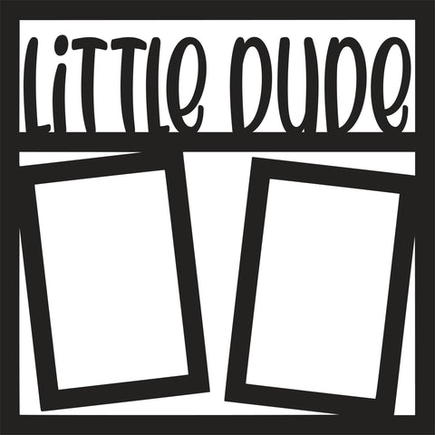 Little Dude - 2 Vertical Frames - Scrapbook Page Overlay - Digital Cut File - SVG - INSTANT DOWNLOAD