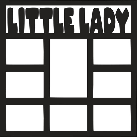 Little Lady - 8 Frames - Scrapbook Page Overlay - Digital Cut File - SVG - INSTANT DOWNLOAD