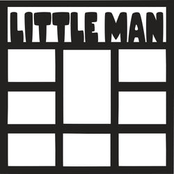 Little Man - 8 Frames - Scrapbook Page Overlay - Digital Cut File - SVG - INSTANT DOWNLOAD