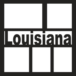 Louisiana - 5 Frames - Scrapbook Page Overlay - Digital Cut File - SVG - INSTANT DOWNLOAD