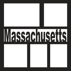 Massachusetts -  5 Frames - Scrapbook Page Overlay - Digital Cut File - SVG - INSTANT DOWNLOAD