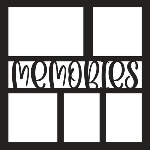 Memories - 5 Frames - Scrapbook Page Overlay - Digital Cut File - SVG - INSTANT DOWNLOAD