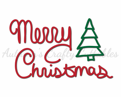 Merry Christmas  - Digital Cut File - SVG - INSTANT DOWNLOAD