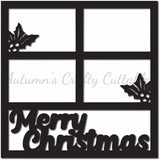 Merry Christmas - Scrapbook Page Overlay - Digital Cut File - SVG - INSTANT DOWNLOAD