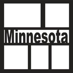 Minnesota -  5 Frames - Scrapbook Page Overlay - Digital Cut File - SVG - INSTANT DOWNLOAD