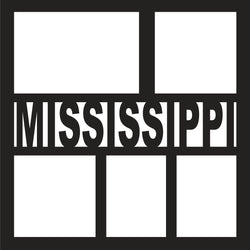 Mississippi -  5 Frames - Scrapbook Page Overlay - Digital Cut File - SVG - INSTANT DOWNLOAD