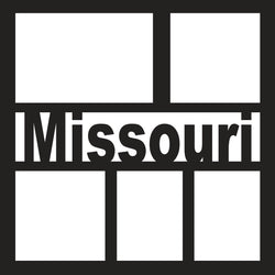 Missouri -  5 Frames - Scrapbook Page Overlay - Digital Cut File - SVG - INSTANT DOWNLOAD