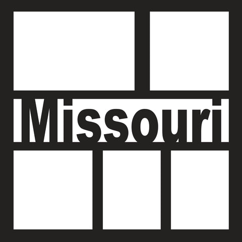 Missouri -  5 Frames - Scrapbook Page Overlay - Digital Cut File - SVG - INSTANT DOWNLOAD