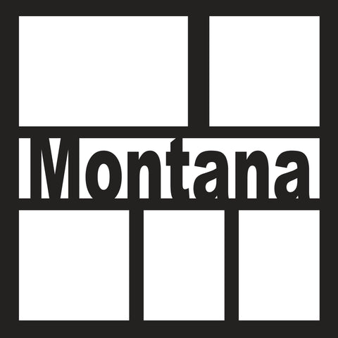 Montana -  5 Frames - Scrapbook Page Overlay - Digital Cut File - SVG - INSTANT DOWNLOAD