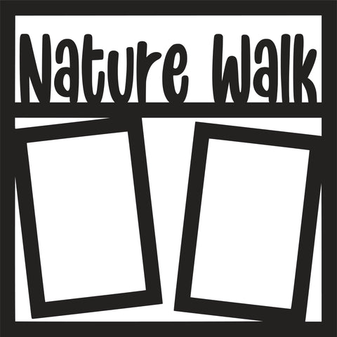 Nature Walk - 2 Vertical Frames - Scrapbook Page Overlay - Digital Cut File - SVG - INSTANT DOWNLOAD