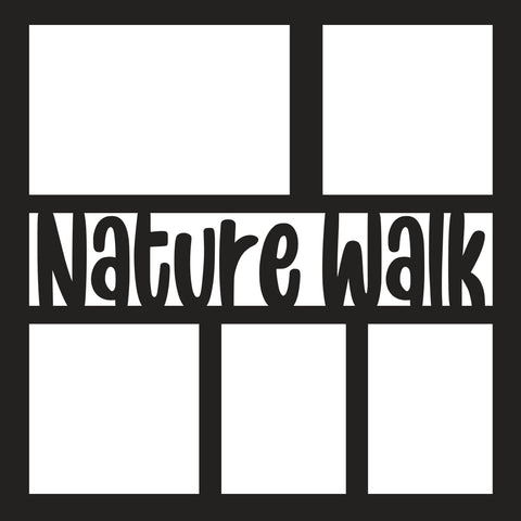 Nature Walk - 5 Frames - Scrapbook Page Overlay - Digital Cut File - SVG - INSTANT DOWNLOAD