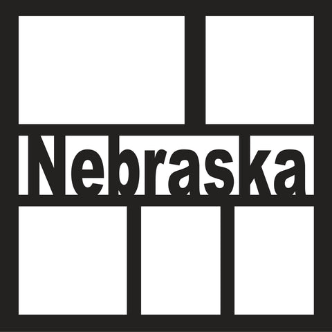 Nebraska -  5 Frames - Scrapbook Page Overlay - Digital Cut File - SVG - INSTANT DOWNLOAD