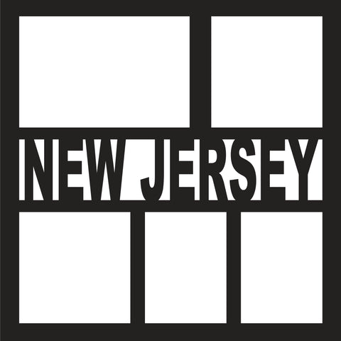 New Jersey -  5 Frames - Scrapbook Page Overlay - Digital Cut File - SVG - INSTANT DOWNLOAD
