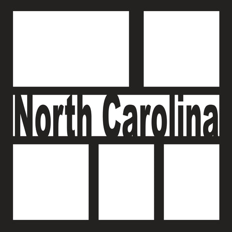 North Carolina -  5 Frames - Scrapbook Page Overlay - Digital Cut File - SVG - INSTANT DOWNLOAD