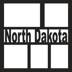 North Dakota -  5 Frames - Scrapbook Page Overlay - Digital Cut File - SVG - INSTANT DOWNLOAD
