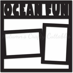 Ocean Fun - Scrapbook Page Overlay - Digital Cut File - SVG - INSTANT DOWNLOAD