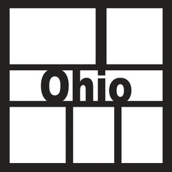 Ohio -  5 Frames - Scrapbook Page Overlay - Digital Cut File - SVG - INSTANT DOWNLOAD