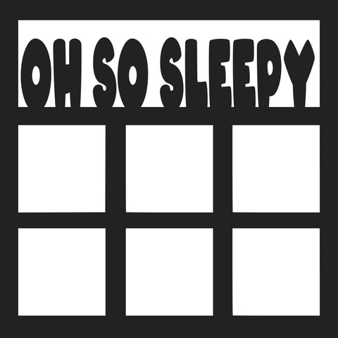 Oh So Sleepy - 6 Frames - Scrapbook Page Overlay - Digital Cut File - SVG - INSTANT DOWNLOAD