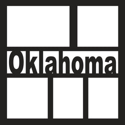 Oklahoma -  5 Frames - Scrapbook Page Overlay - Digital Cut File - SVG - INSTANT DOWNLOAD