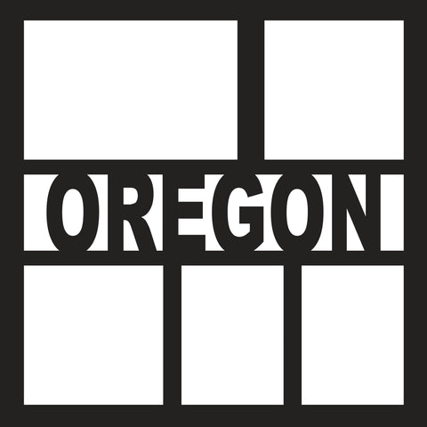 Oregon -  5 Frames - Scrapbook Page Overlay - Digital Cut File - SVG - INSTANT DOWNLOAD