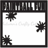 Paintball Fun - Scrapbook Page Overlay - Digital Cut File - SVG - INSTANT DOWNLOAD