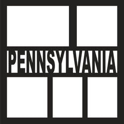 Pennsylvania -  5 Frames - Scrapbook Page Overlay - Digital Cut File - SVG - INSTANT DOWNLOAD
