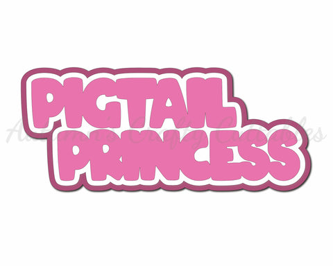 Pigtail Princess  - Digital Cut File - SVG - INSTANT DOWNLOAD
