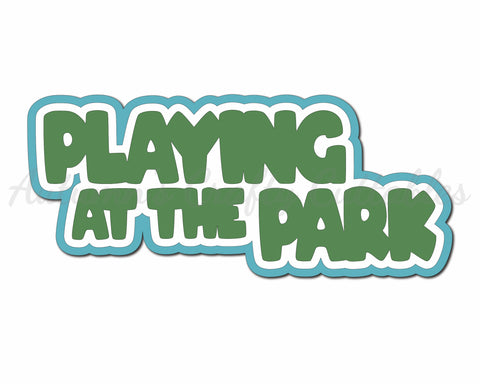 Playing in the Park  - Digital Cut File - SVG - INSTANT DOWNLOAD
