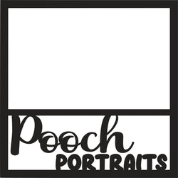 Pooch Portraits - Scrapbook Page Overlay - Digital Cut File - SVG - INSTANT DOWNLOAD