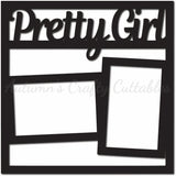 Pretty Girl  - Scrapbook Page Overlay - Digital Cut File - SVG - INSTANT DOWNLOAD