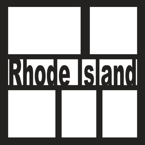 Rhode Island -  5 Frames - Scrapbook Page Overlay - Digital Cut File - SVG - INSTANT DOWNLOAD