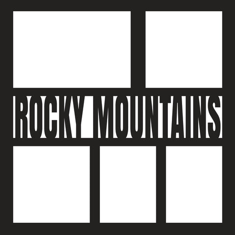 Rocky Mountains - 5 Frames - Scrapbook Page Overlay - Digital Cut File - SVG - INSTANT DOWNLOAD